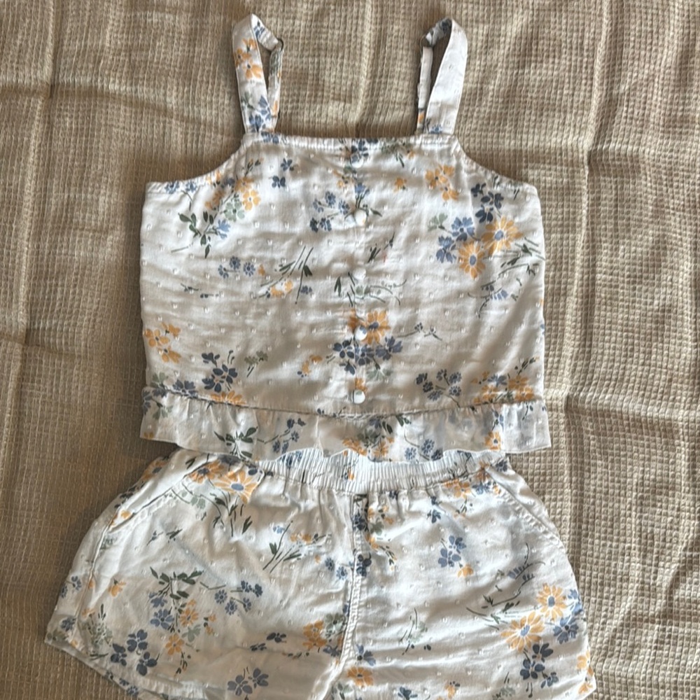 Floral Tank Top and Shorts Set